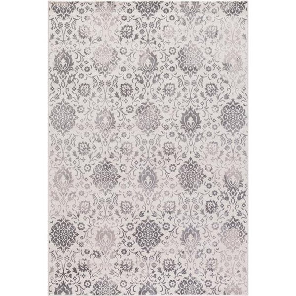 Concord Global Trading Concord Global 45625 5 ft. 3 in. x 7 ft. 7 in. Lara Soft Damask - Ivory 45625